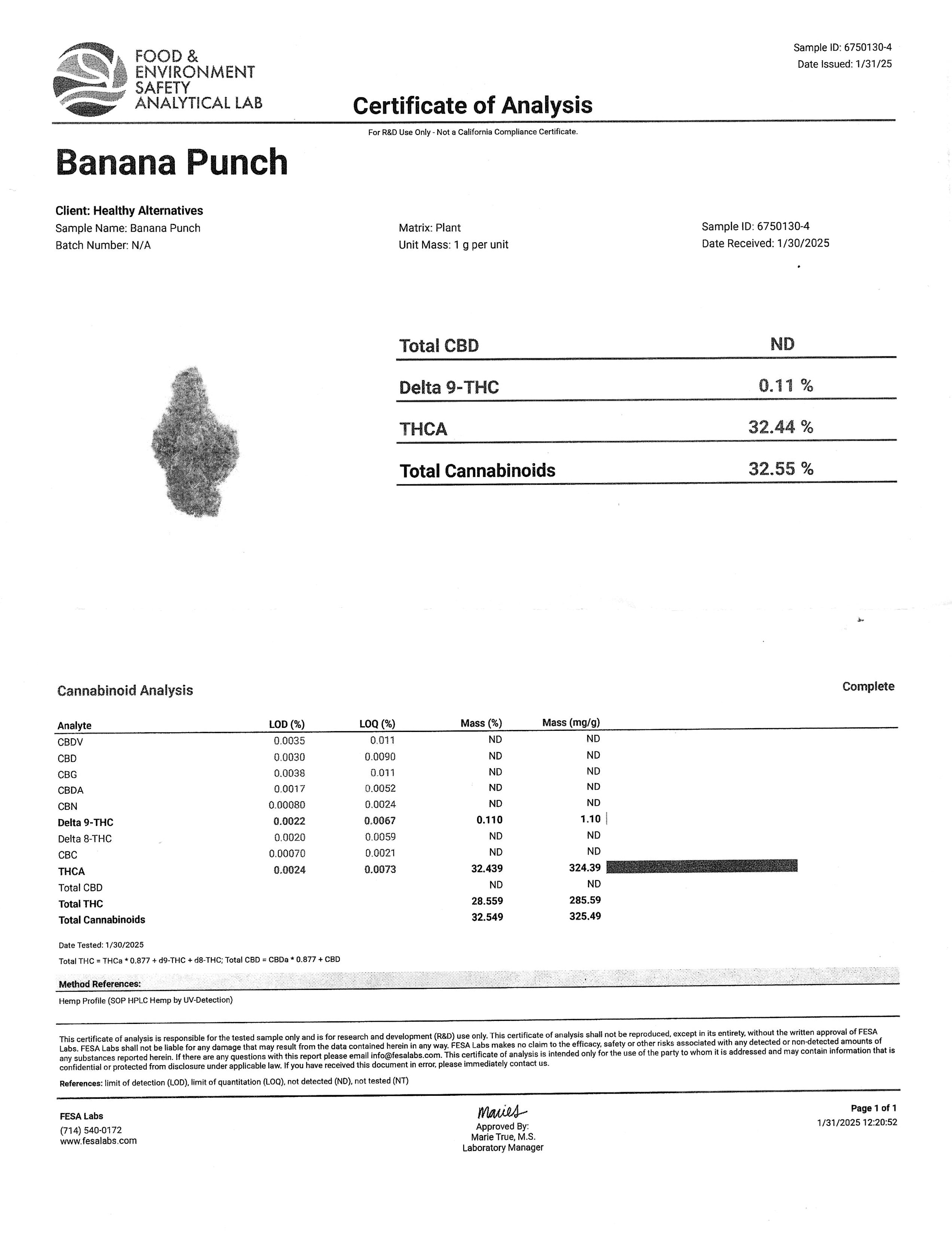 Banana Punch - 32.5% THC
